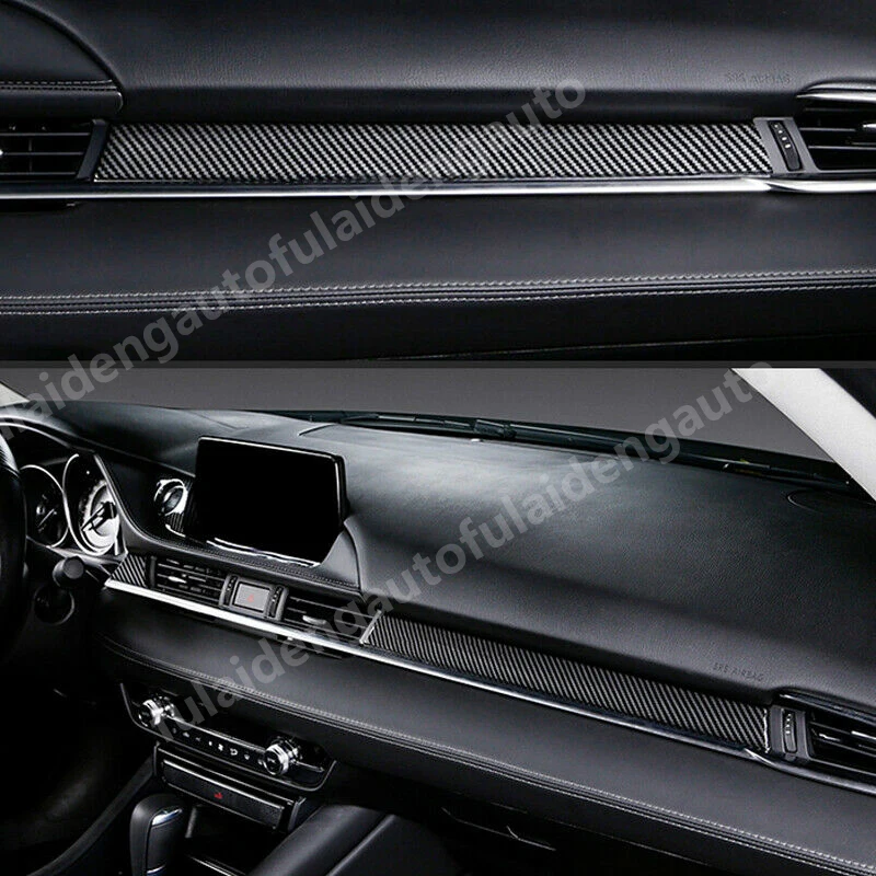 3 шт. для Mazda 6 Atenza-, новинка, углеродное волокно ABS, автомобильная внутренняя панель, средняя консоль, накладка, автомобильные аксессуары