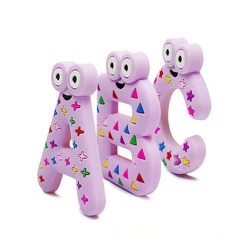 1pc Baby Silicone Beads Teether Letter Bpa Free Food Grade Silicone Pacifier Necklace Accessories Newborns Chew Teething Toy