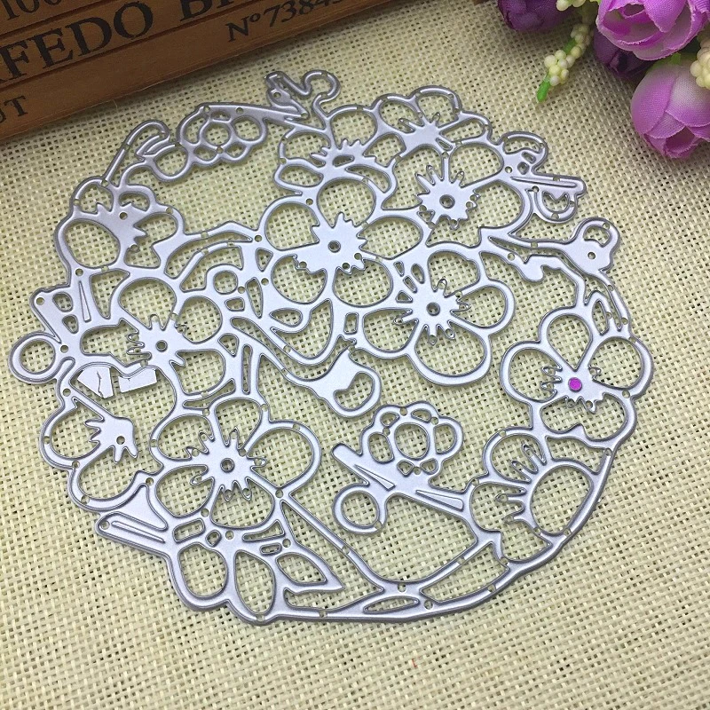 Grite металлическая Форма для резки кружева круглый цветок DIY скрапбук фотоальбом инструмент для резки бумаги процесс тиснения прессформы высечки