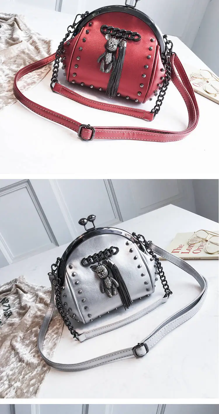 women's handbags purses pu leathe kiss lock shell women shoulder crossbody bag bags (16)