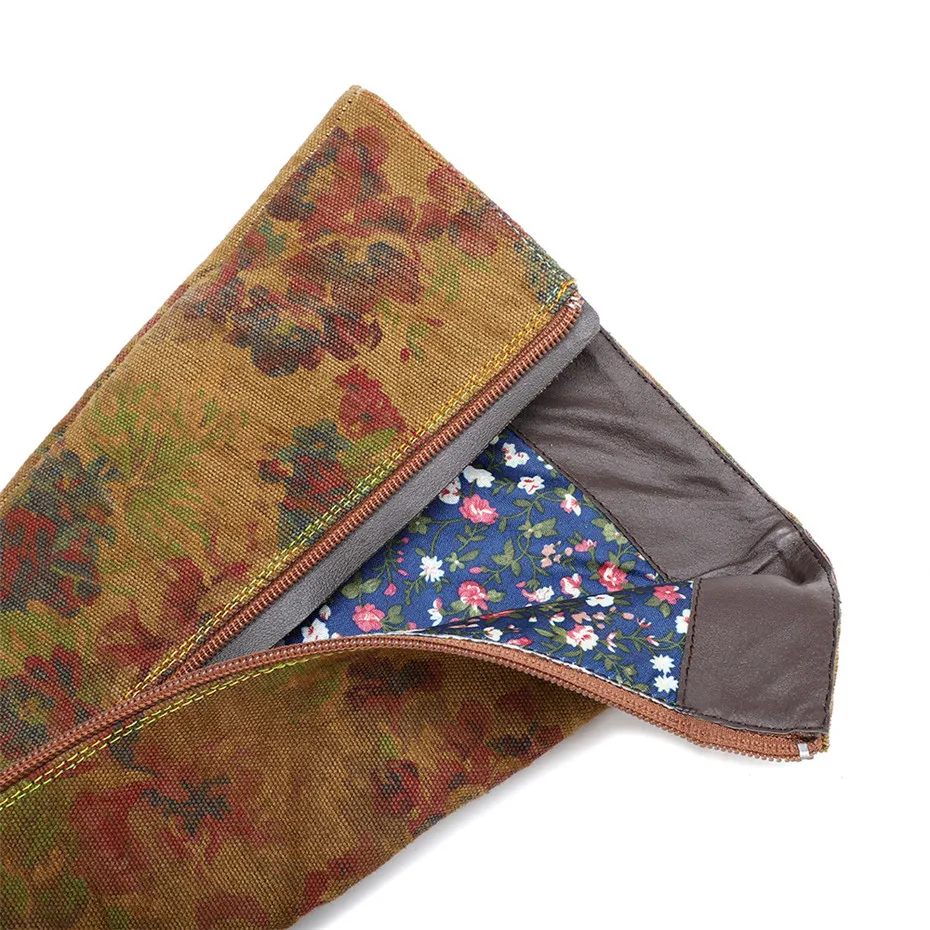 2020 Autumn Winter New Women's Knee High Riding Boots Ethnic Genuine Leather High Heels Female Western Boots Footwear Handmade (3)