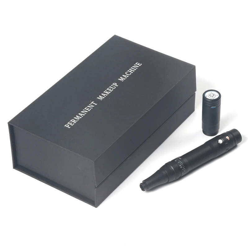 Permanent makeup micropigmentacion wiresless tattoo machine portable pen with needle cartridges for