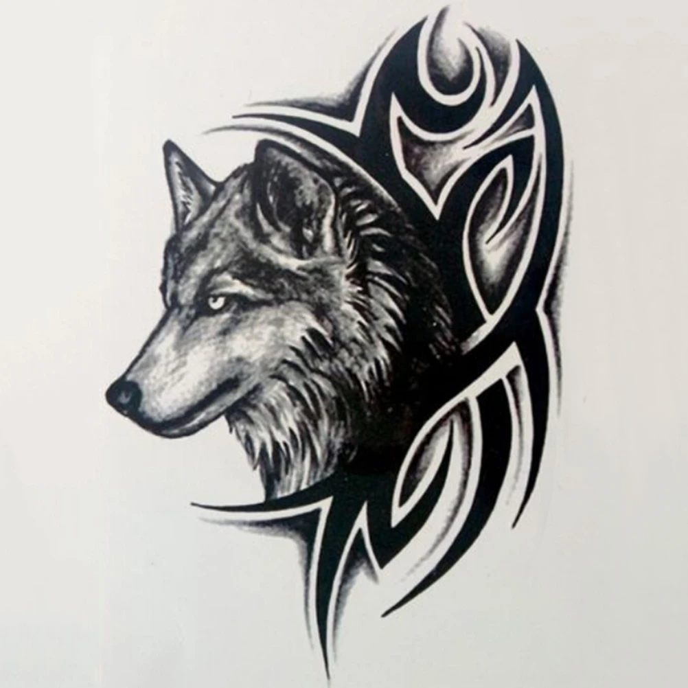 Men Women Wolf Head Waterproof Temporary Tattoo Body Arm Leg Art Sticker Removable 2pcs Hot Sale Temporary Tattoos Aliexpress