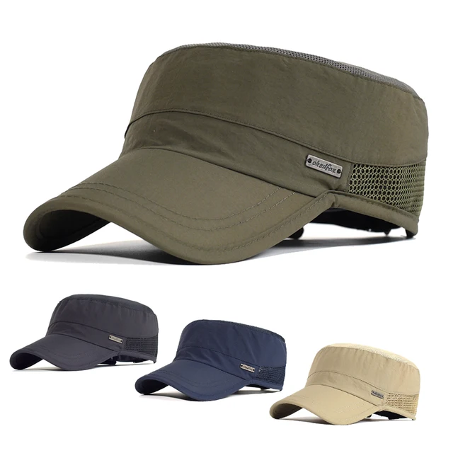 Summer Mesh Outdoor Sport Quick Drying Military Caps Men Breathable Cadet Army Cap Flat Top Hat Cycling Running Cap Baseball Cap 1