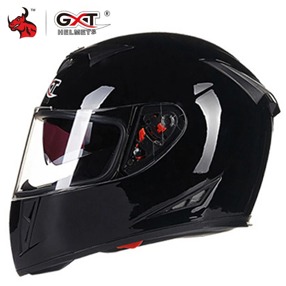 GXT мотоциклетный шлем с полным лицевым покрытием Casco Moto двойной козырек гоночный