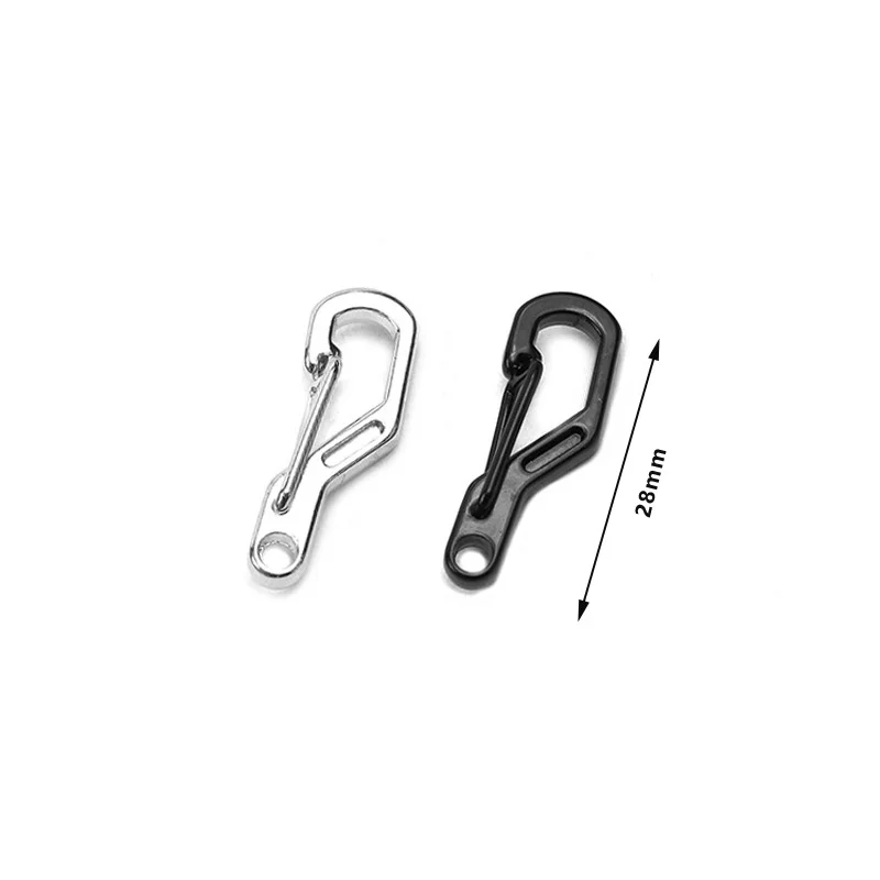 10pc S Shaped Outdoor Camping Climbing Hooks Mini Keychain Carabiner Dual Buckle 
