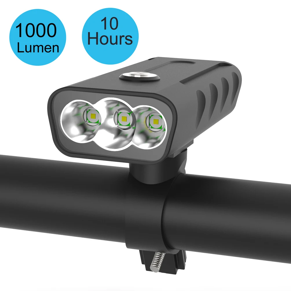 5200 Mah Bicycle Light 1000 Lumen Bike Light Built In Battery Usb