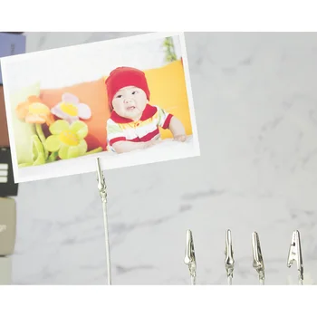 lot 50pcs 4 inch DIY craft new wire clip card&note&picture&photo&memo holder clips,party alligator clamp,clay&cake Accessories 2