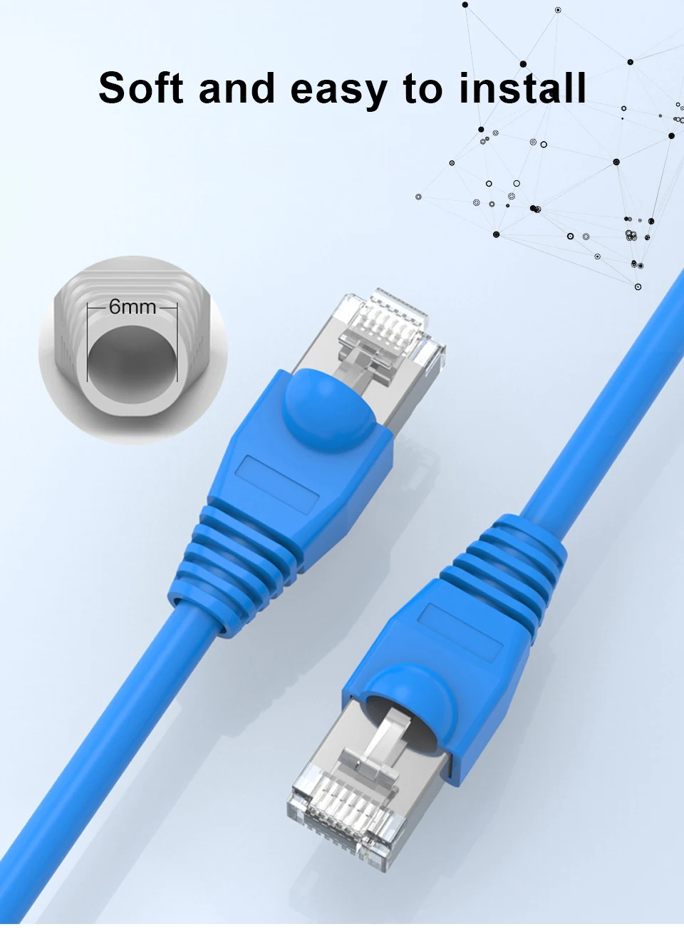 RJ45 CAT6 Conector CAT5e Tampa protetora Tampa