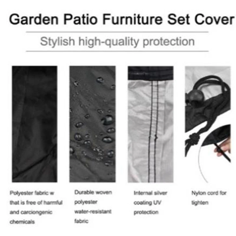 Outdoor Garden Furniture Hujan Penutup Tahan Air Bentuk L Sofa Perlindungan Set Taman Patio Hujan Salju Debu Hitam Meliputi Semua Tujuan Meliputi Aliexpress