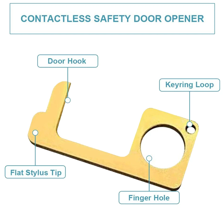 MARIE KM001 Portable Hygiene No-Touch EDC Door Opener Hand Antimicrobial Elevator Door handle Presser Tool 2020 New-2