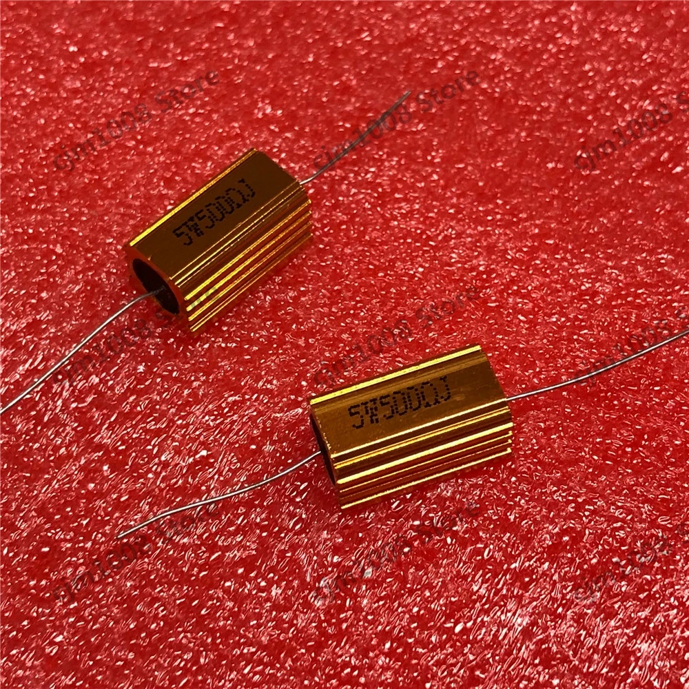RX24-5W 500R 500RJ Power Metal Shell Case Gold Aluminium Wirewound Resistor 5W 500ohm 5% Automobile LED lamp resistors | Электроника