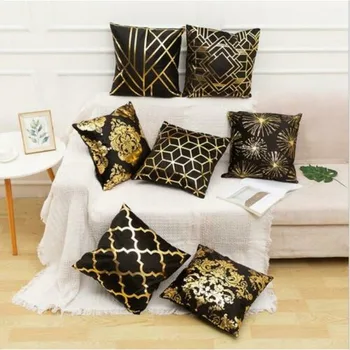 

45x45 Cm Nordic Style Cushion Sofa Cushion Cushions Decorative Bronzing Cushion Gold Foil Printed