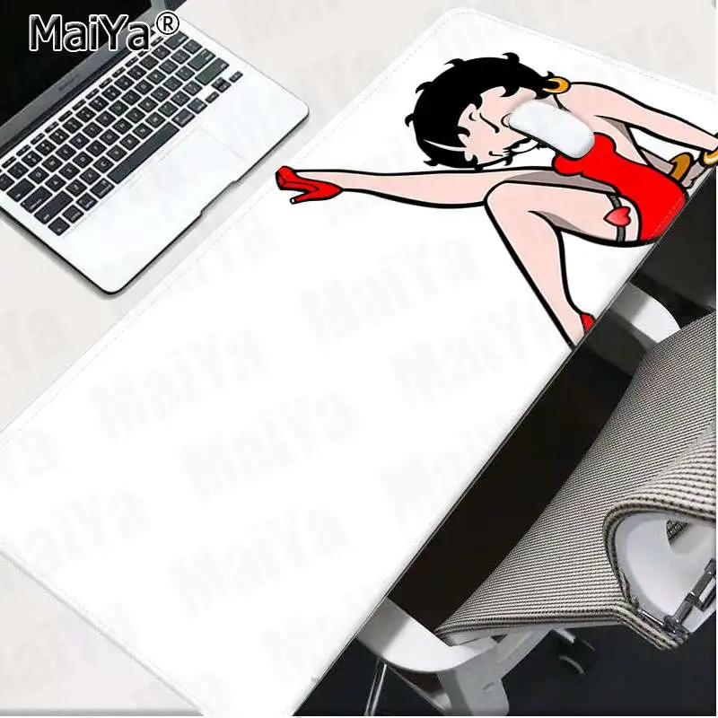 Lock Edge 40X90cm Maiya My Favorite Betty boop girl клавишный коврик резиновый игровой коврик для мыши Настольный коврик большой коврик для мыши клавиатуры коврик - Цвет: Lock Edge 40X90cm