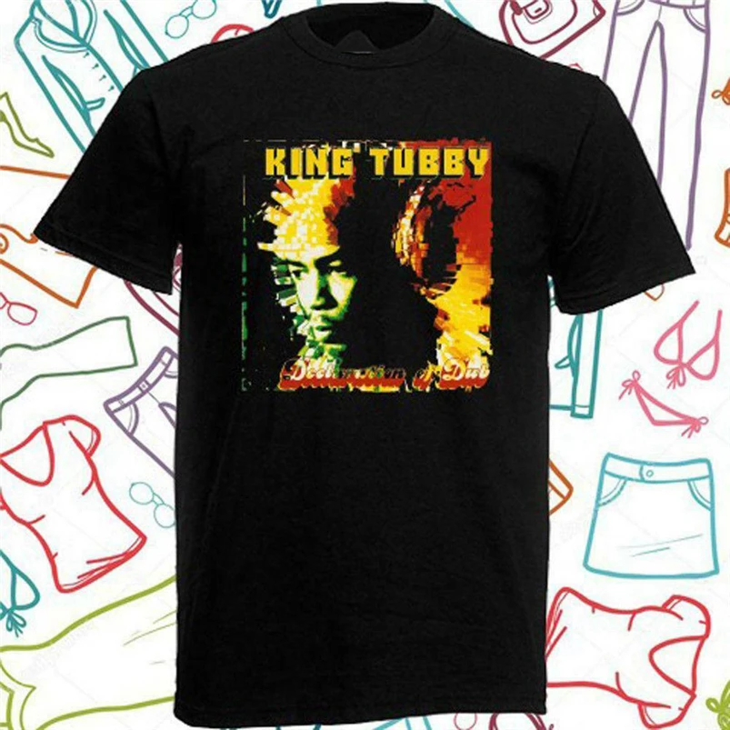 Новая мужская черная футболка King Tubby Dubmaster Electro Music Размер S M L XL 2XL 3XL Harajuku забавная |