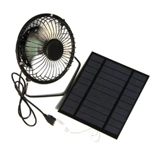 2,5 Вт, 5 В, солнечная панель, железный вентилятор для дома, офиса, путешествий, рыбалки, 4 дюйма, охлаждающий вентилятор, Usb, Новинка