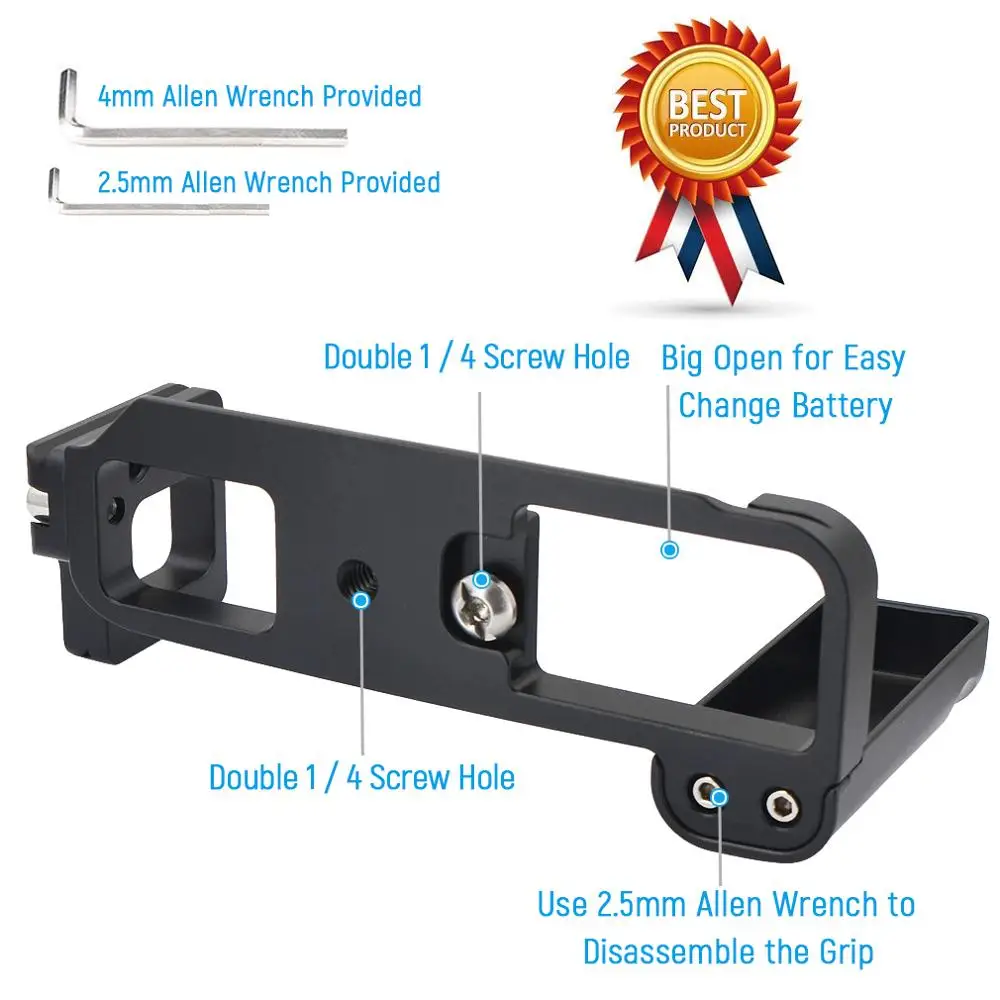Camera L Plate Bracket Arca Swiss Tripod Head Holder LB Hand Grip for Fujifilm X-T200 XT200