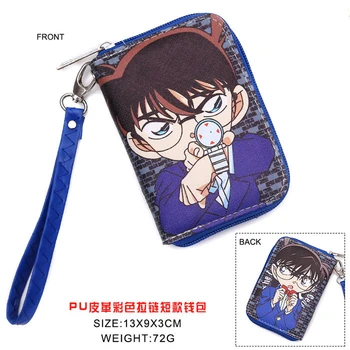 

Colorful Japanese Anime Detective Conan PU Short Wallet Conan Edogawa Coin Purse