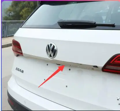 Применяется только для Volkswagen tharu Автомобильный багажник отделка внешняя Модифицированная нержавеющая сталь отделка Хвостовая крышка аксессуары - Цвет: Volkswagen tharu