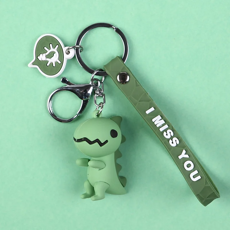 

2019 New Fashion Cute Dinosaur Keychain Cute Key Ring Fashion Cartoon Key Chain Creative Car Bag Phone Key Ring Girl Keyring