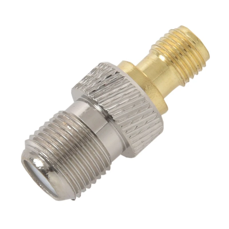AABB-2Pcs радиочастотный коаксиальный адаптер: 1 шт. SMa штекер F Female и 1 шт. SMa Female To F Female, серебристый