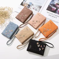 Women Short Wallet Cute Bird Tree Pattern Design Girls Zipper Coin Purse Ladies ID & Credit Card Holder PU Small Clutch Bag 2