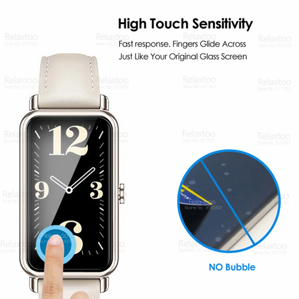 3Pcs 9D Soft Protective Glass For Huawei Watch Fit Mini Screen Protector Huawey WatchFit SmartWatch Cover Film Smart Accessories