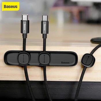 

Baseus Magnetic protector Cable Clip Desktop Tidy Cable Organizer USB Charger Cable Holder Car Charging Magnetic Cable protector