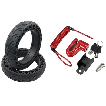 

1set Electric Skateboard Lock Disc Brakes Wheels Lock for Xiaomi Mijia M365 & 2Pcs Rubber Solid Tire