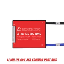 3,6 В 3,7 в 60 в литий-ионная NMC батарея BMS 17S 30A 40A 50A 60A PCM с балансом для электрического автомобиля E-Bike скутер солнечная батарея bms