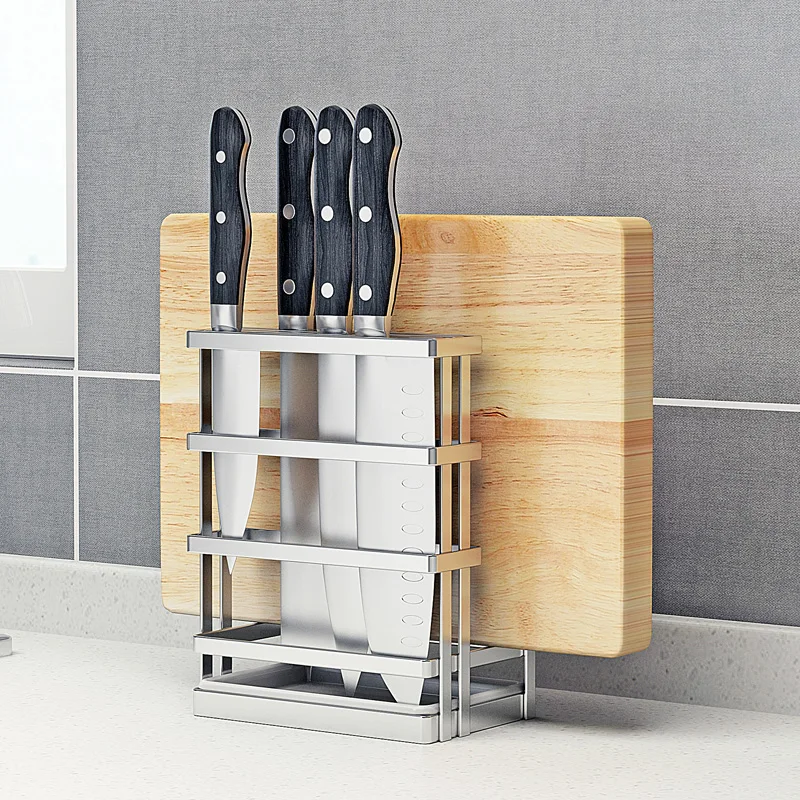 Other DIY & Tools 304 stainless steel knife rack cutting board rack