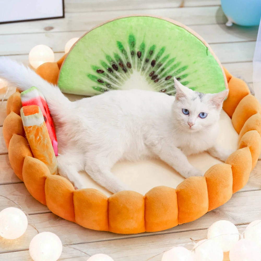 DIDIJOU кровать подушка для животных флисовое яйцо Tart домашнее животное собака кошка спальный коврик Лежанка для котиков кошка собака фруктовый игровой инструмент