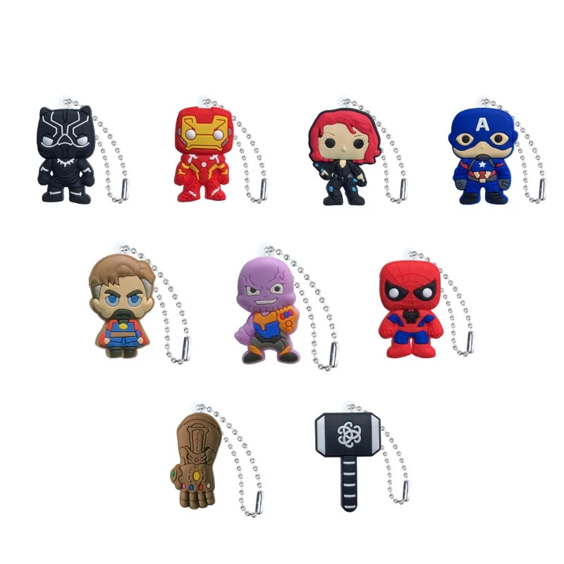 8204-01-09 mix100 100 шт Marvel брелок "Мститель" брелок супергерой аниме брелок модные аксессуары Человек-паук брелок с кольцом для ключей детский подарок на вечеринку - Цвет: 8204-01-09 mix100