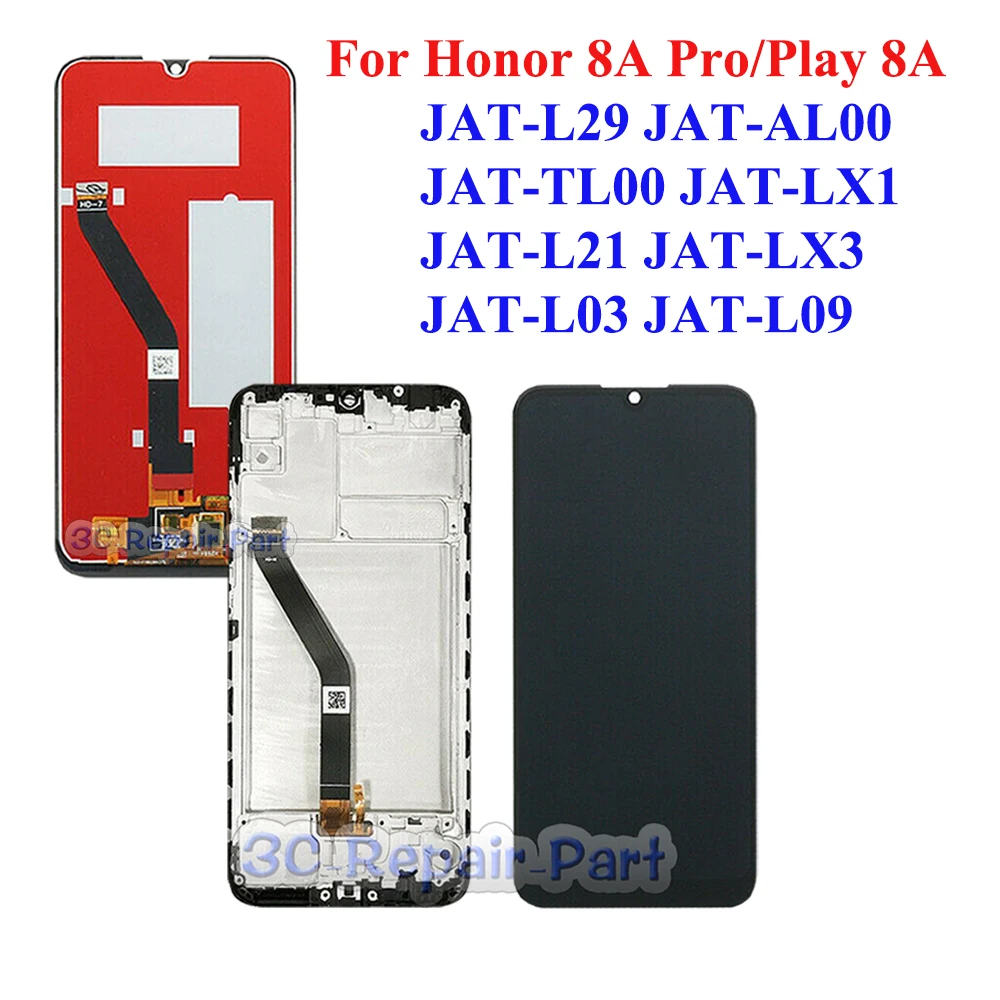 Сменный сенсорный ЖК экран для Honor 8A Pro JAT L21 L09 L41 Дисплей Рамка дигитайзер Play LX1 L03 в