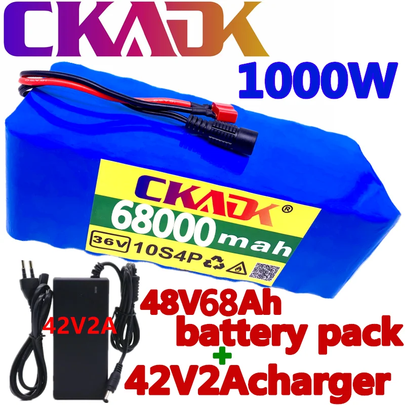 100% Оригинальный аккумулятор 36 В 10S4P 68 а/ч 1000 Вт высокой мощности 42 в 68000 мА/ч