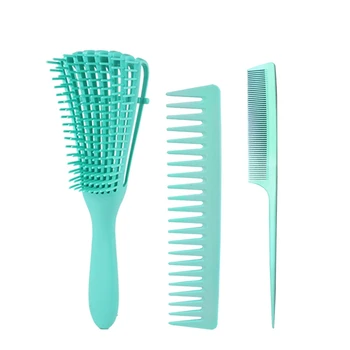 

Detangling Brush Set, Hair Detangler for Afro American Textured 3A to 4C Kinky Wavy for Wet/Dry/Long Thick Curly Hair