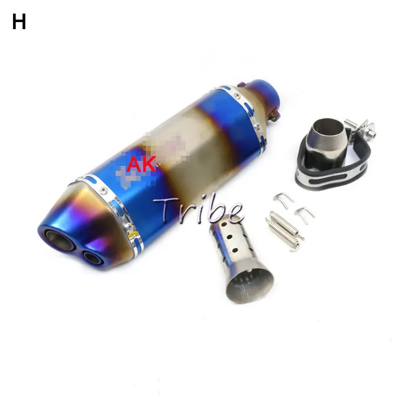 51 мм нержавеющая сталь Универсальный Akrapovic выхлопной мотоцикл Escape Moto Slin 0n трубы питбайк скутер для gsr750 msx 125 sv 650