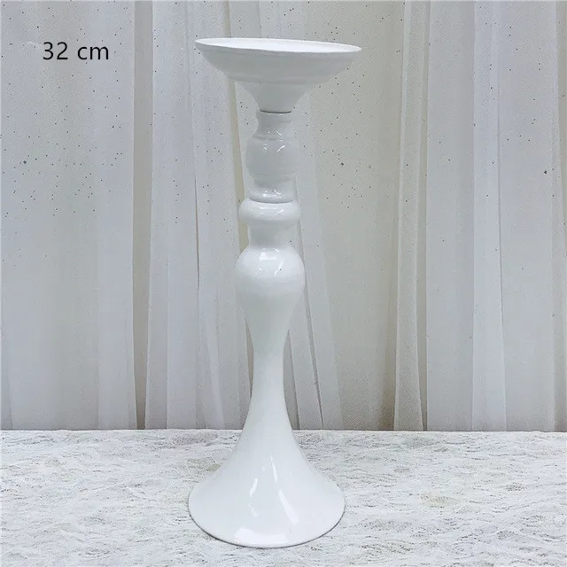 32cm white Изготовленный На Заказ 35/45 см Искусственный цветок подставку для настольного тенниса; Цвет Фиолетовый, бледно-лиловый, центральные расположение декора свадебная АРКА Таблица цветов букет ваза - Цвет: 32cm white