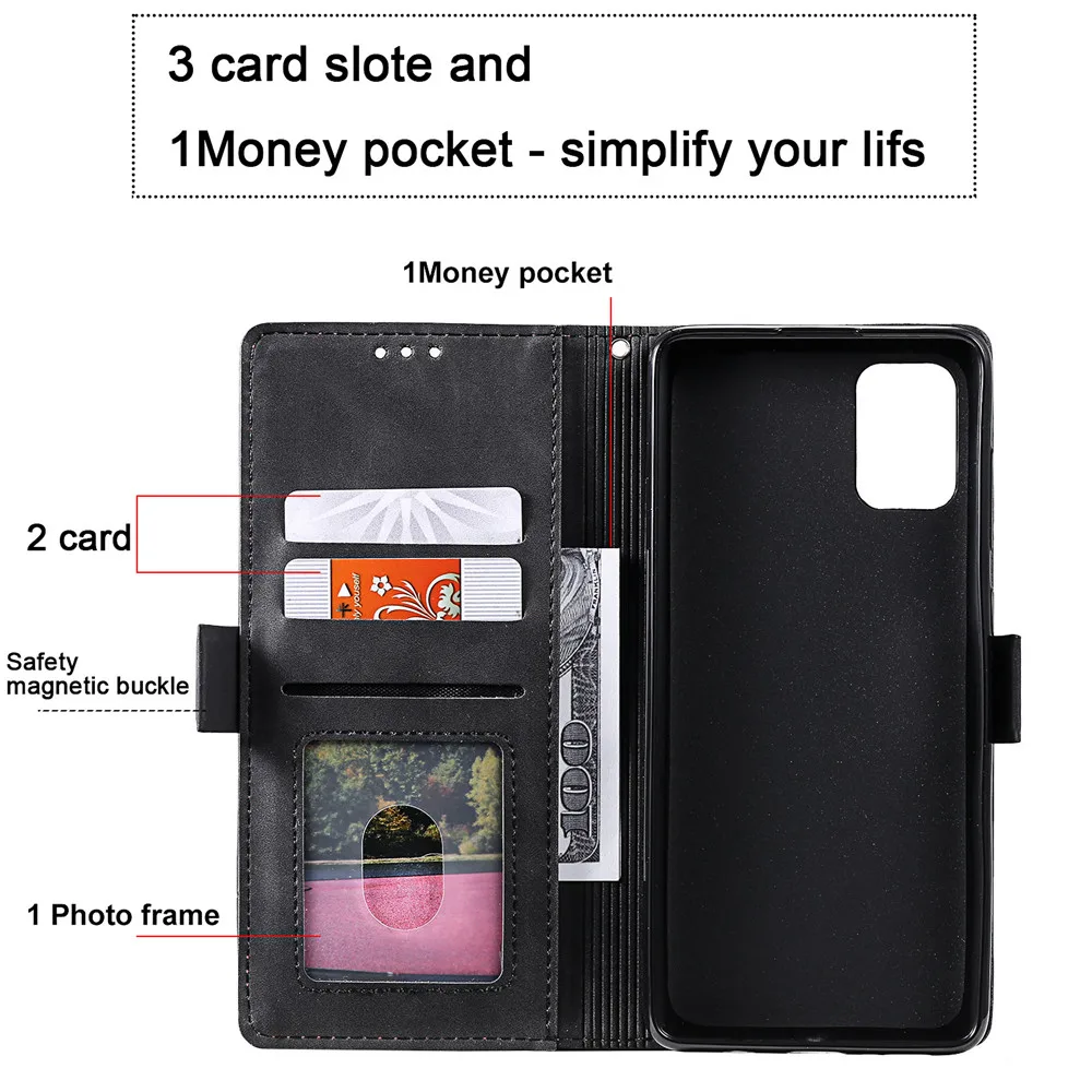 Leather Flip Wallet Cover - Elegant Protective Case