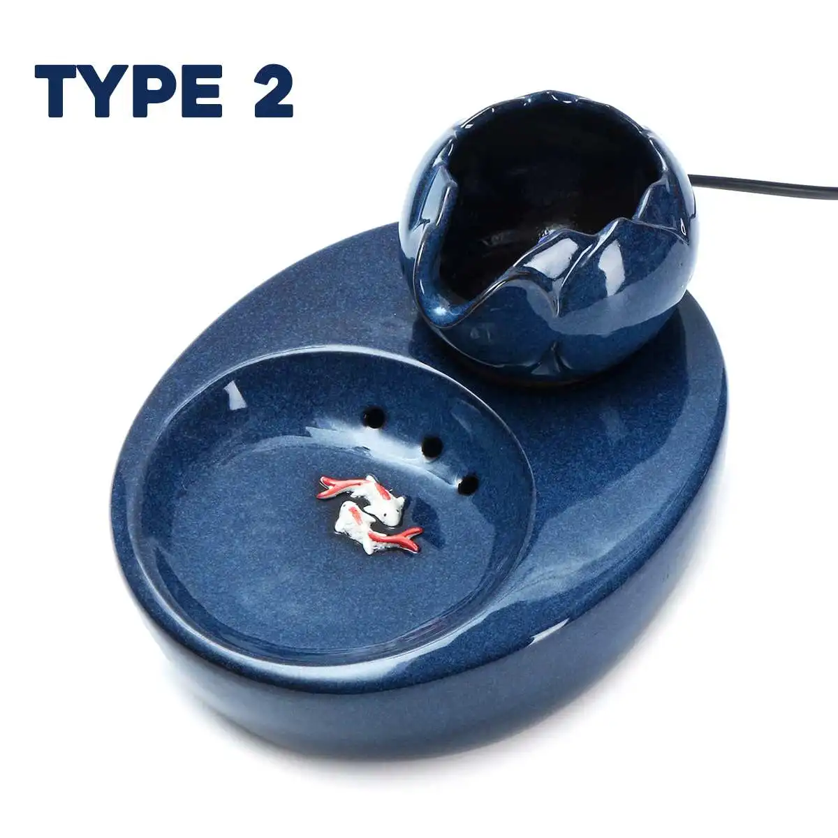 6 Types Smart Ceramic Pet Cat Dog Supplies Water Dispenser Circulating Automatic Pet Water Feeder Water Dispenser Fountain - Цвет: TYPE 2