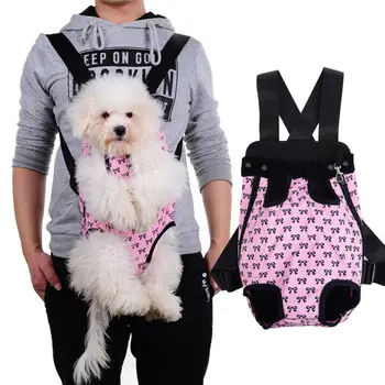 

Puppy Backpack Carrier Pet Dog Cat Kitten Front Travel Double Sling Shoulder Bag