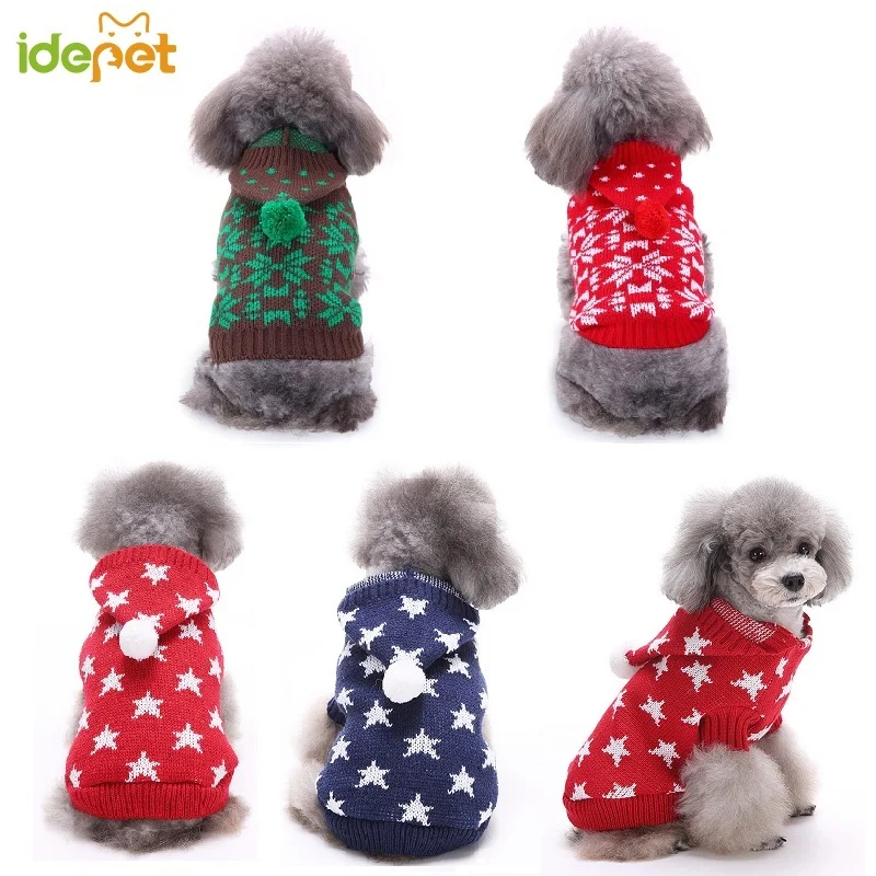 

Pet-Dog-Clothes Knited Hoodie Dog Sweater Pet Puppy Dogs Coat Jacket Warm Cat Sweater For Cat Costume Yorke Winter Clothing 35