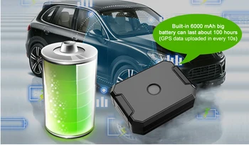 

Portable Locator AT1 GPS Waterproof Tracker For Car Support Recording GPS + LBS + WIFI Positioning With 6000mAh Big Battery