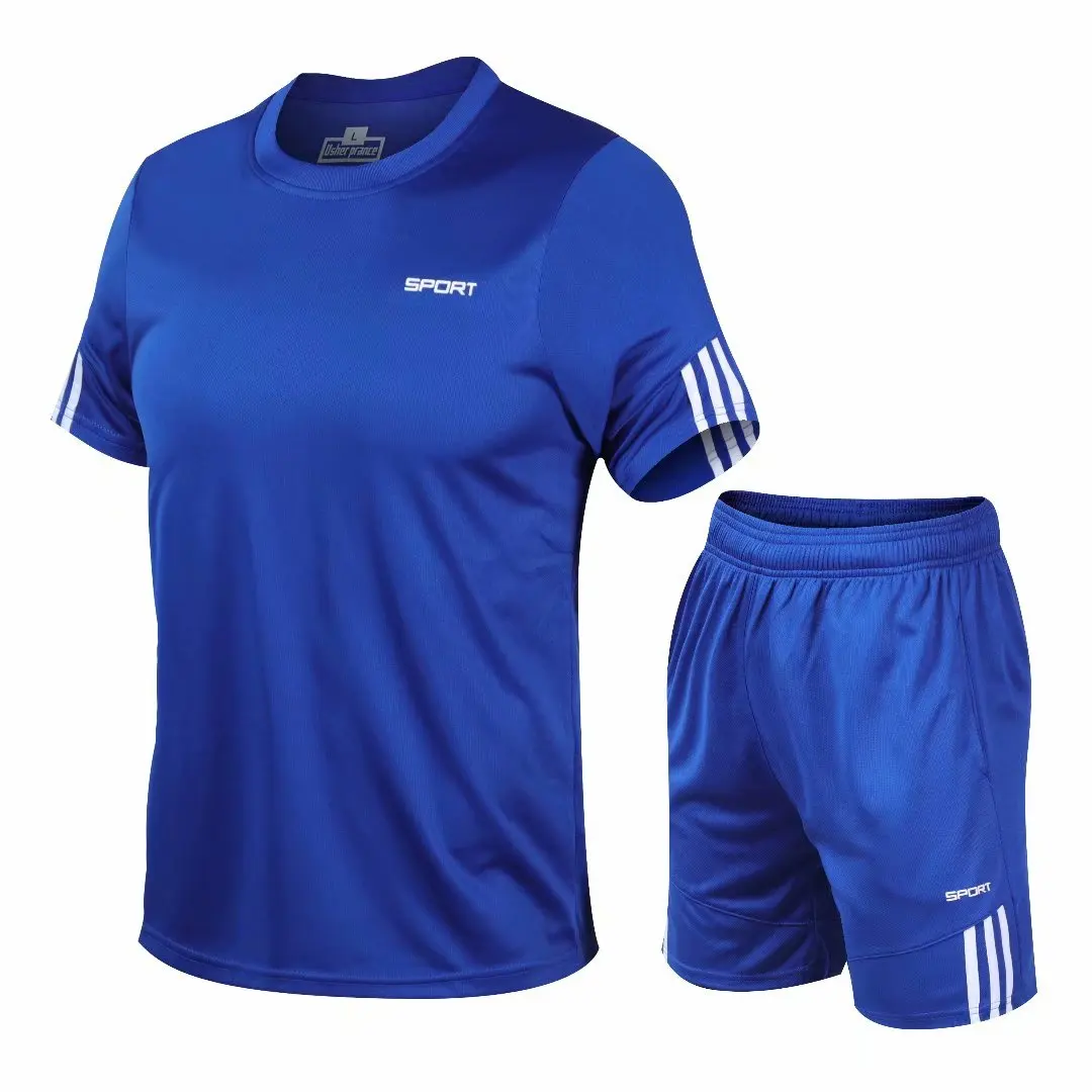 Летние мужские спортивные наборы для бега, тренировочные костюмы для футбола, тенниса, фитнеса, спортивная одежда для тренажерного зала, спортивные майки с шортами, комплекты
