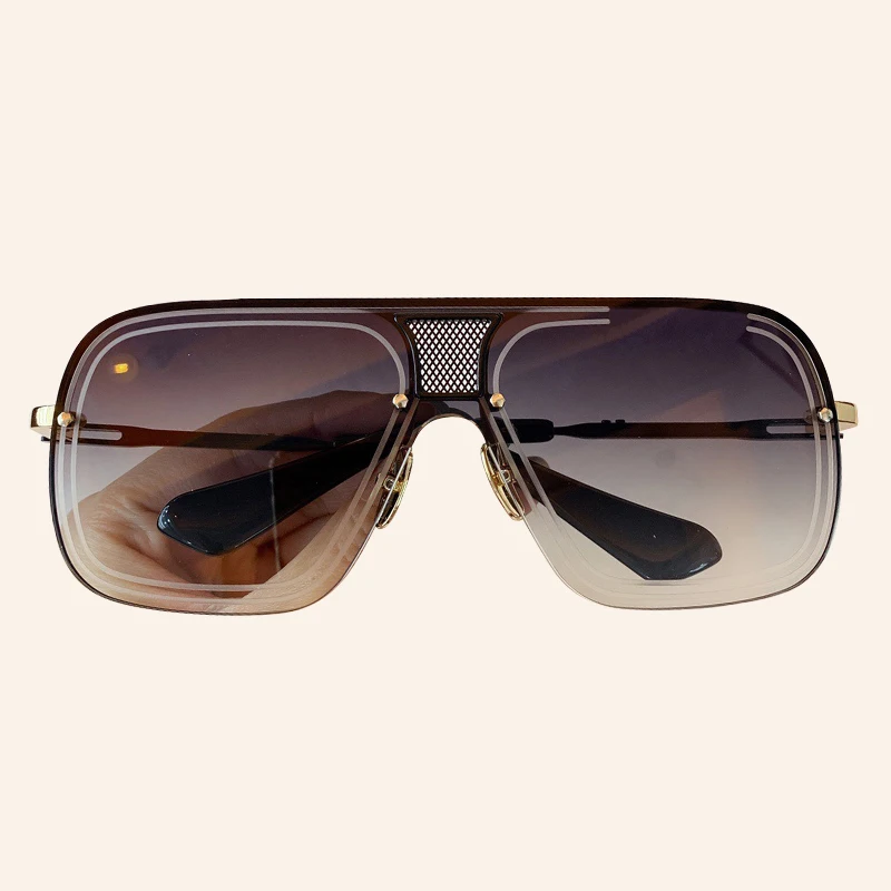 No.4 Sunglasses Винтажные зеркальные солнцезащитные очки для мужчин, высокое качество, винтажные Квадратные Солнцезащитные очки для мужчин - Цвет линз: No.4 Sunglasses