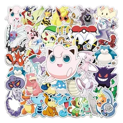 50 Pokemon Doodle stickers, Cartoon Day stickers, DIY luggage, cell phone, water cup, car stickers