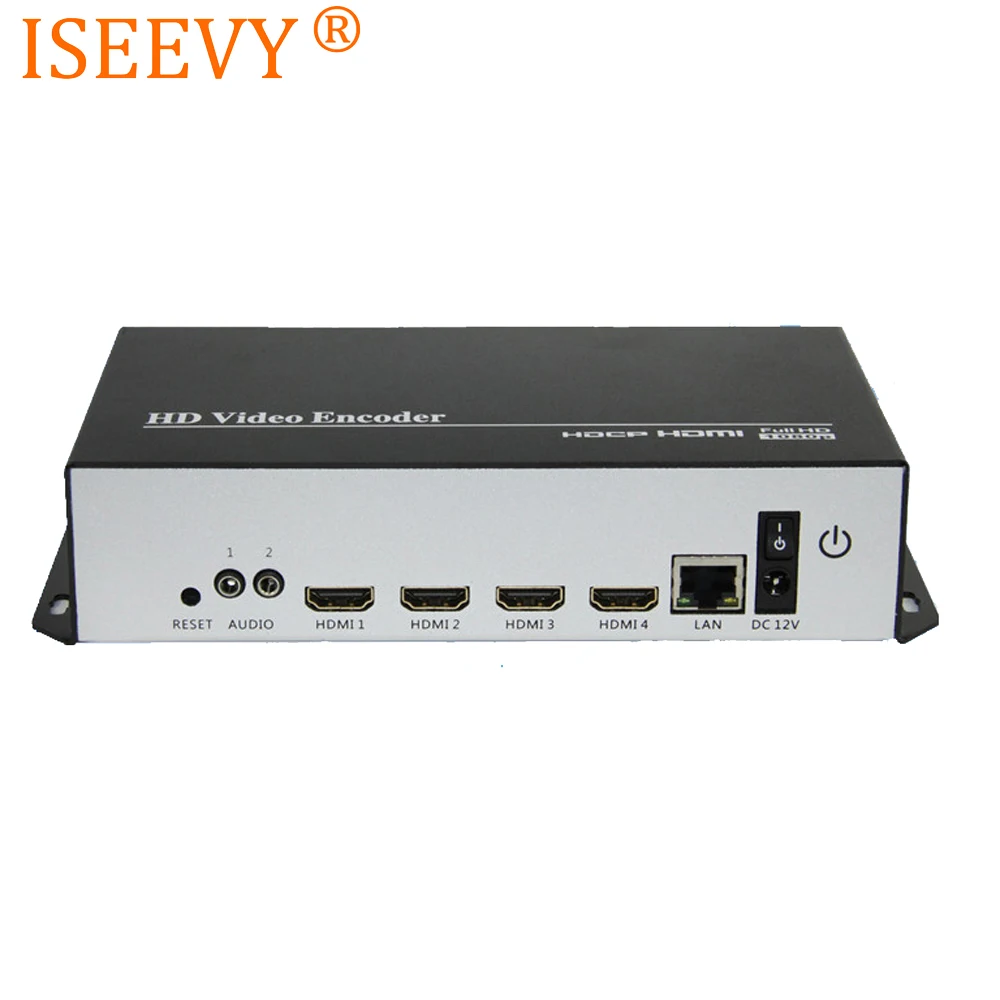 ISEEVY 4 канала H.265 H.264 HDMI видео энкодер для IPTV прямой трансляции поддержка RTMP RTMPS RTSP UDP