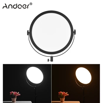 

Andoer SO-50T Bi-color Ring Light Lamp LED Video Light Stepless Diammable 3200-5600K Photography Fill Light for Portrait Wedding