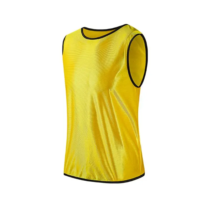 Без рукавов футбольный тренировочный командный жилет футбольные майки спортивные рубашки для взрослых дышащие для баскетбола футбольные наборы - Цвет: Цвет: желтый