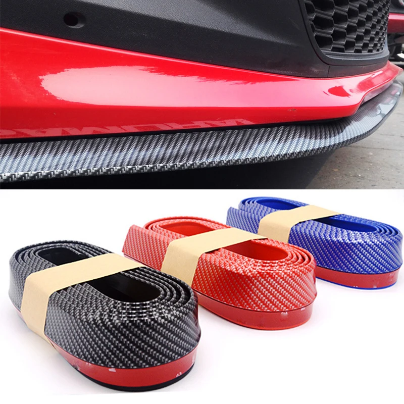 2.5m Car Protector Front Bumper Lip Splitter Car Sticker Body Kit Spoiler Bumpers Rubber Double Color Styling Accessory